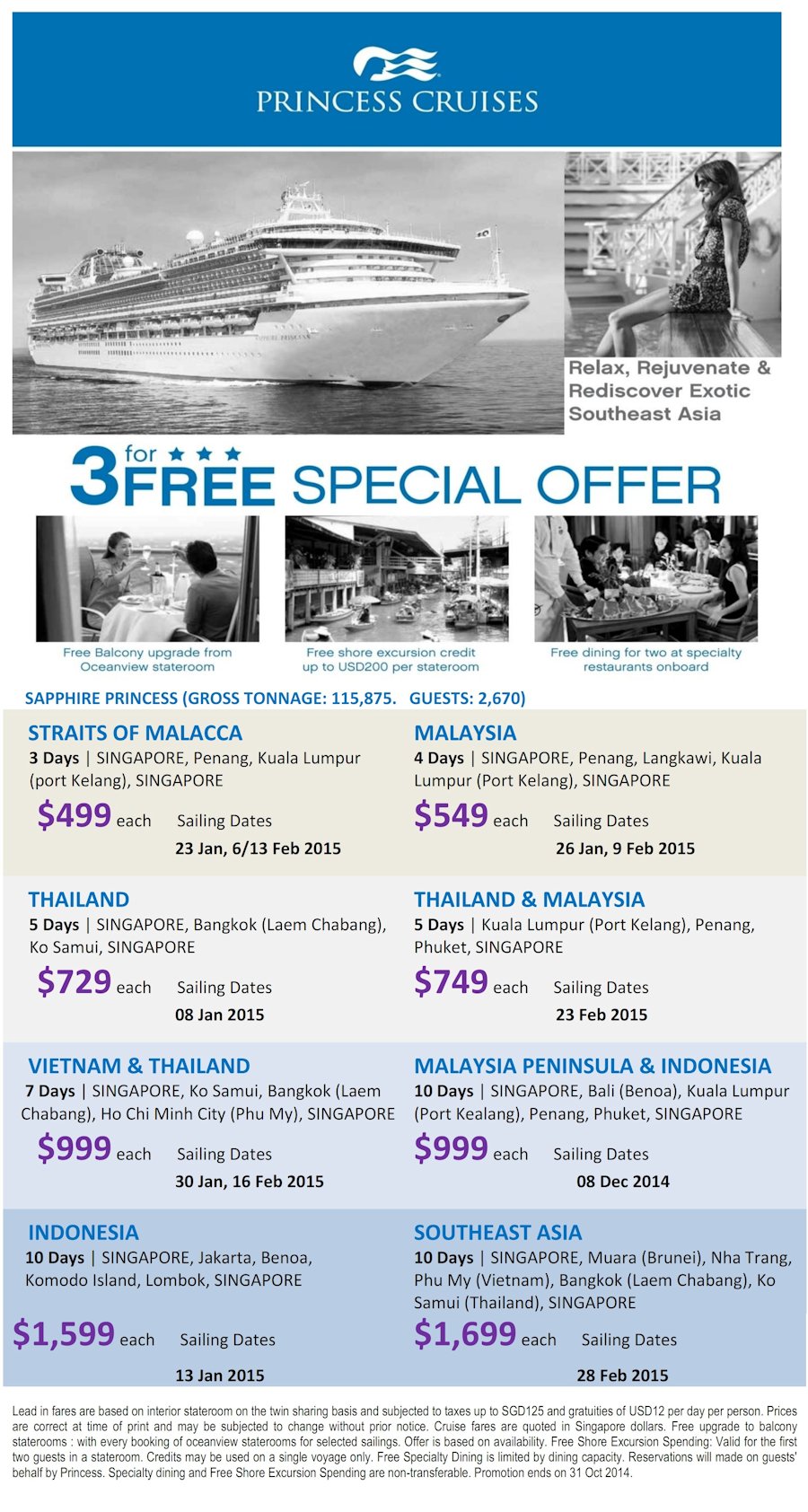 Princess Cruises Asia Sailing Special Offers